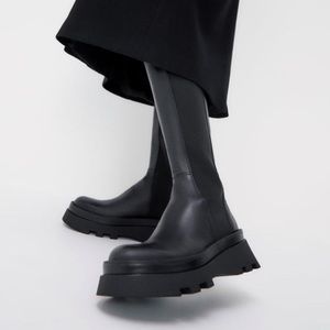 ISO!! Zara Lug Sole Leather Boots - 7